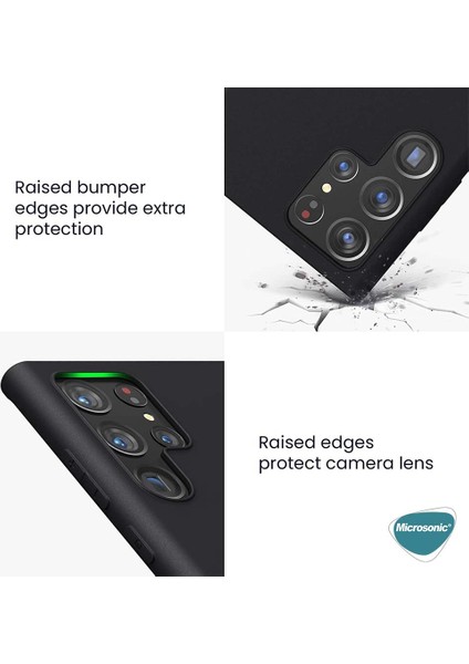 Matte Silicone Samsung Galaxy S22 Ultra Kılıf Kırmızı