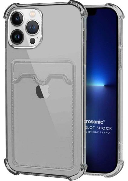 Apple iPhone 13 Pro Card Slot Shock Kılıf Siyah