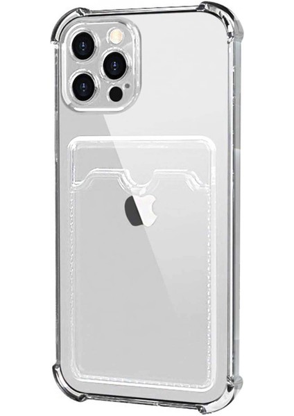 Apple iPhone 12 Pro Max Card Slot Shock Kılıf Şeffaf