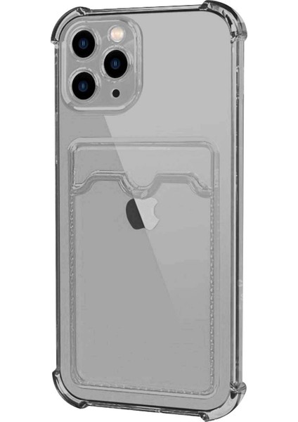 Apple iPhone 11 Pro Max Card Slot Shock Kılıf Siyah