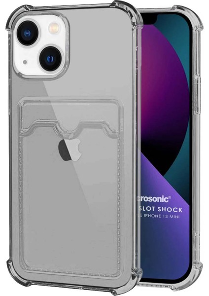 Apple iPhone 13 Mini Card Slot Shock Kılıf Siyah