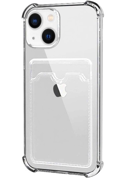 Apple iPhone 13 Mini Card Slot Shock Kılıf Şeffaf