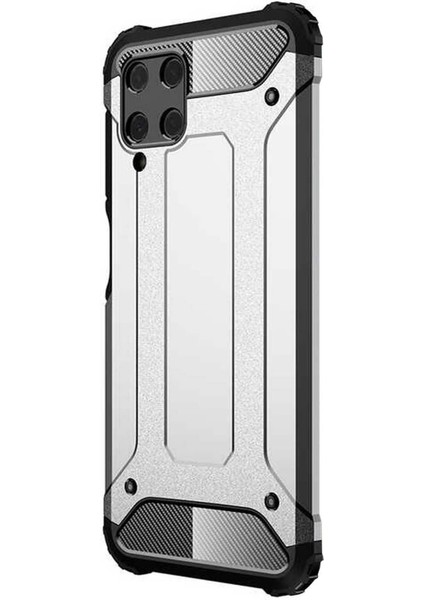 Samsung Galaxy M22 Kılıf Rugged Armor Gümüş