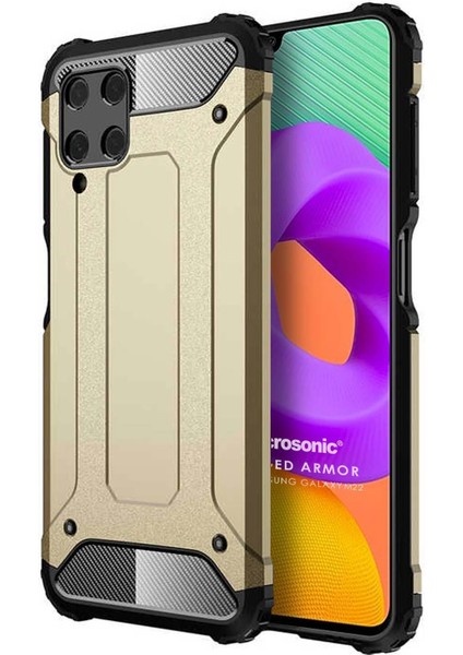 Samsung Galaxy M22 Kılıf Rugged Armor Gold