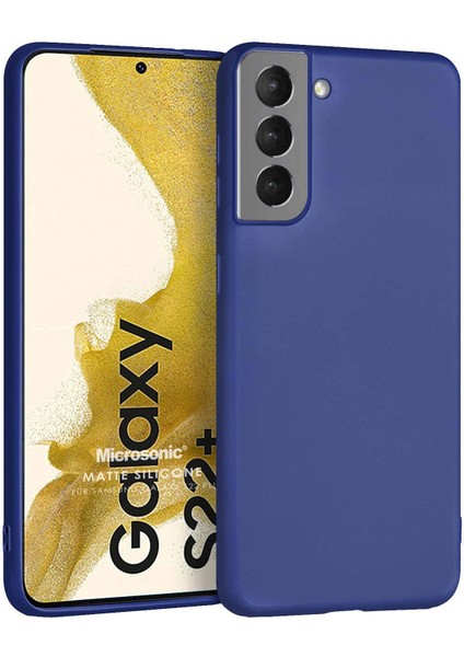 Matte Silicone Samsung Galaxy S22 Plus Kılıf Lacivert