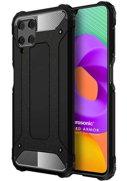 Samsung Galaxy M22 Kılıf Rugged Armor Siyah