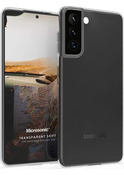 Samsung Galaxy S22 Plus Kılıf Transparent Soft Beyaz