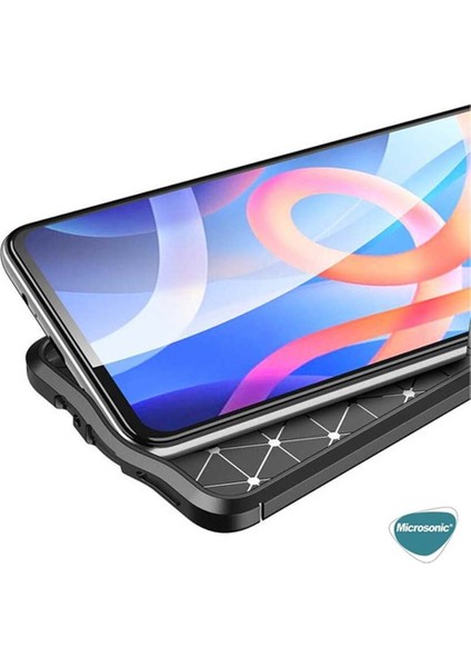 Xiaomi Poco M4 Pro Kılıf Deri Dokulu Silikon Lacivert modelleri