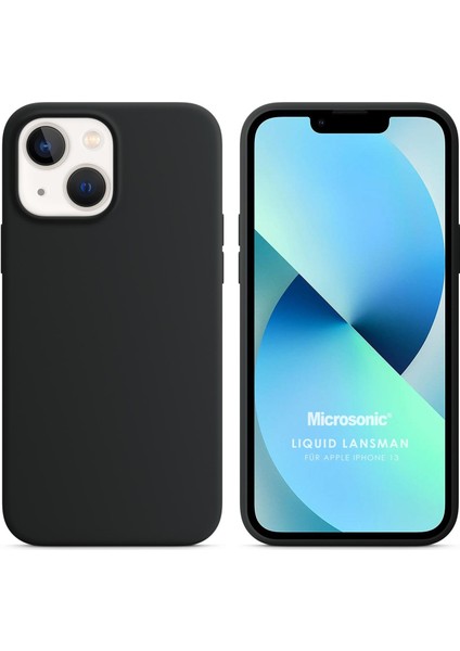 Apple iPhone 13 Kılıf Liquid Lansman Silikon Siyah