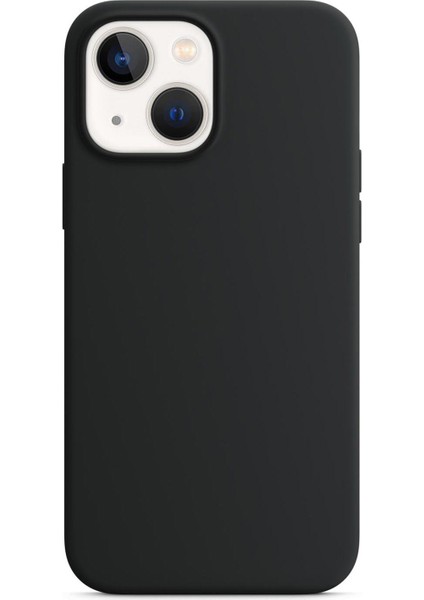 Apple iPhone 13 Mini Kılıf Liquid Lansman Silikon Siyah