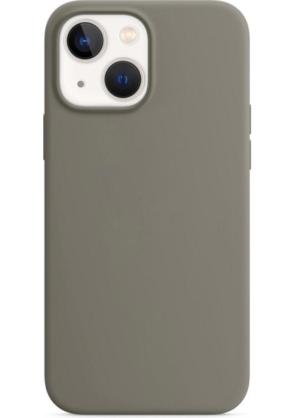 Apple iPhone 13 Mini Kılıf Liquid Lansman Silikon Gri