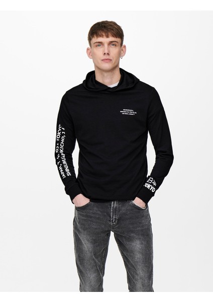 Wf Dean Ls Tee Hoodie Exp Erkek Siyah Sweatshirt 22012796-02