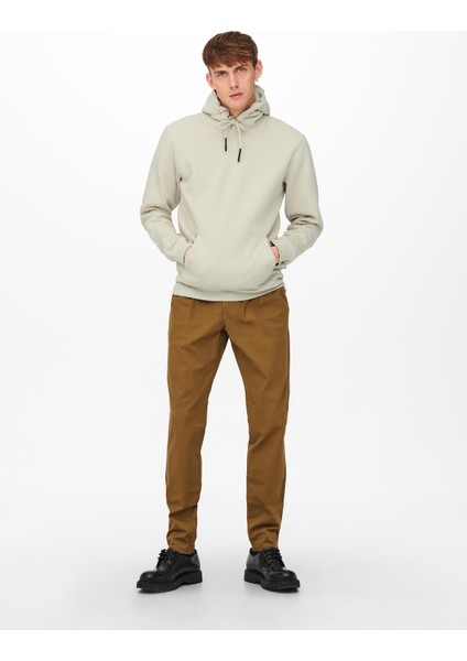 Ceres Hoodie Sweat Noos Erkek Bej Sweatshirt 22018685-06