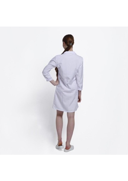 Kadın Klasik Beyaz Doktor Önlük Hemşire Eczacı Öğretmen Laboratuvar Alpaka Kumaş modelleri