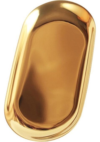 Moda Metal Tepsi Paslanmaz Çelik Tepsi Iskandinav Tarzı Oval Depolama Tepsisi(Yurt Dışından)