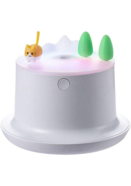Hava Nemlendirici Aroma Sessiz Difüzör Nightlight Serin Mist Arıtma Ev Beyaz (Yurt Dışından)
