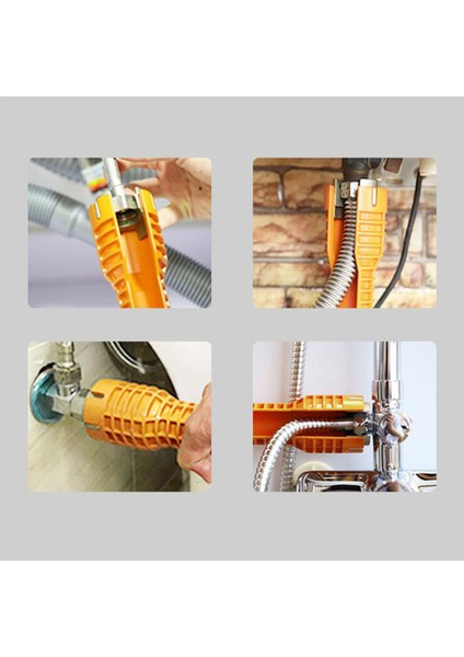 Sarı Çok Amaçlı Anahtar Sıhhi Tesisat Aleti Musluk ve Lavabo Yükleyici Klozet Lavabo Banyo Mutfak Için fiyatları