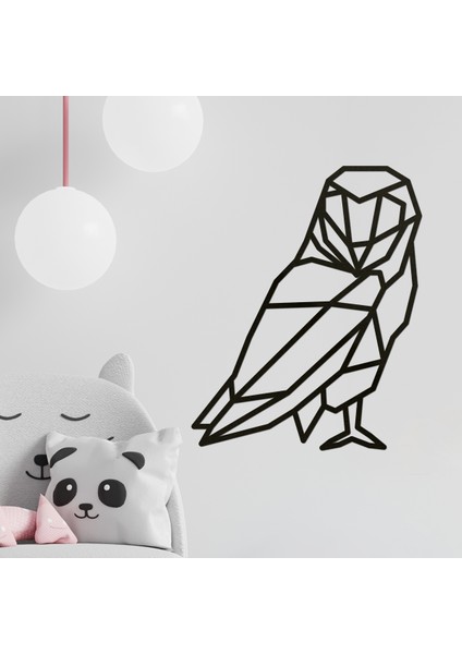 Ahşap Tablo - Poligonal Baykuş