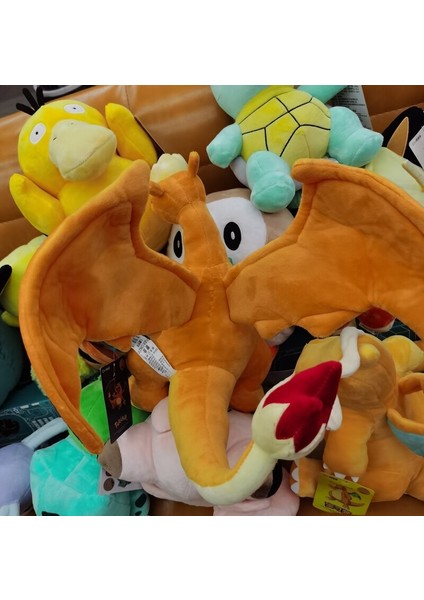 Shenzhen Xin Xin Kid-Charizard Pokemon Peluş Oyuncak 25CM - Sarı (Yurt Dışından)