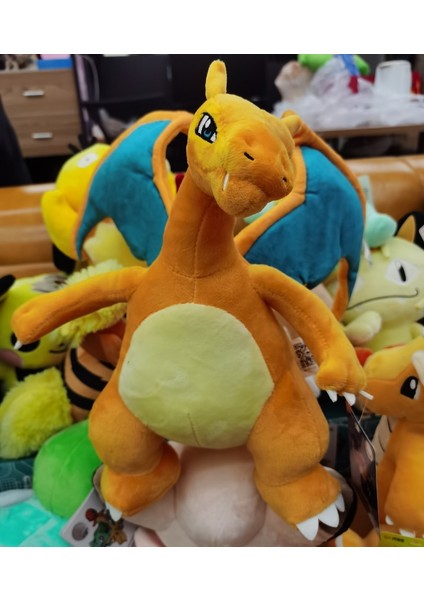 Shenzhen Xin Xin Kid-Charizard Pokemon Peluş Oyuncak 25CM - Sarı (Yurt Dışından)