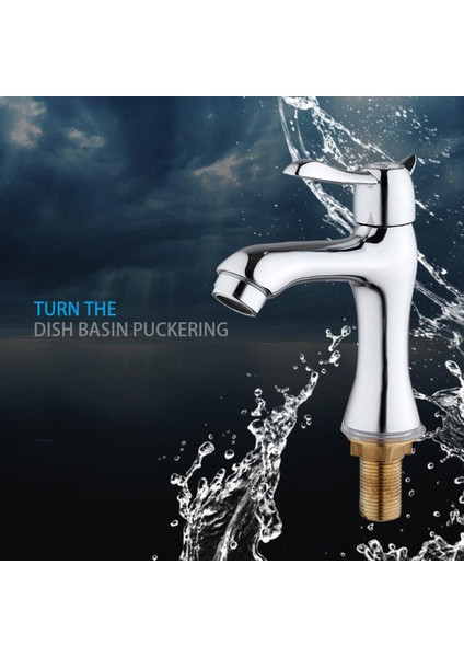 Dönebilen Soğuk Mutfak Su Yuvası Musluk Musluk Bakır Su Vanası Tek Delik indirimleri