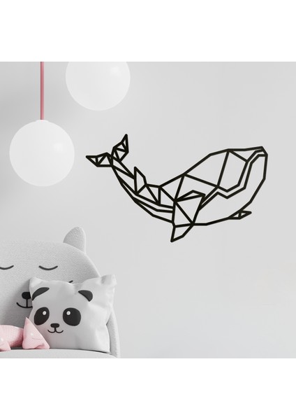 Ahşap Tablo - Poligonal Balina