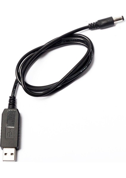 USB Dc 5V Dc 12V 2.1mm x 5.5mm Modül Dönüştürücü Dc Namlu Erkek Konnektör Jakı Güç Kablosu Fişi, Usb'den Dc Kabloya -1m (5V - Dc 12V)