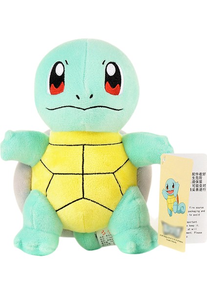 Shenzhen Xin Xin Kid-Squirtle Pokemon Peluş Oyuncak 20CM - Yeşil (Yurt Dışından)