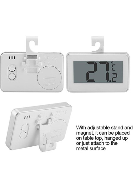 LCD Dijital Ekran Hassas Buzdolabı Termometre Ayarlanabilir Stand Mıknatıs Su Geçirmez Dijital Termometre modelleri