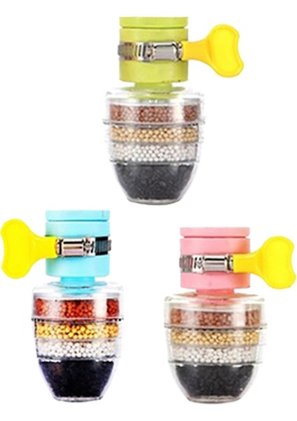 3 Adet Ev Mutfak Su Yumuşatıcı Florür ile Filtrasyon Kartuşu Musluk Arıtma Musluk Musluk Su Arıtma Filtresi