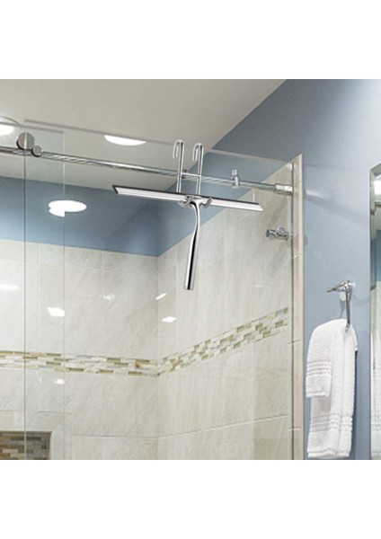 Silecek Paslanmaz Çelik Duş Sileceği 31CM Sondajsız Duş Sileceği Duvar Askılı Pencere Çektirmesi 2 Silikon fiyatları