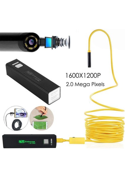8mm Hd Kablosuz Endoskop USB Wifi Borescope Muayene Kamerası Fr Telefon Android-1m fiyatları