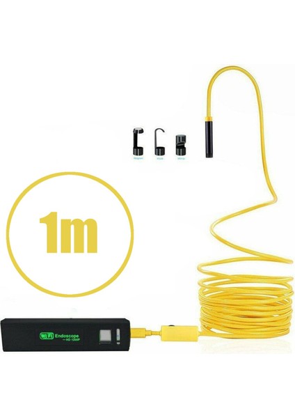 8mm Hd Kablosuz Endoskop USB Wifi Borescope Muayene Kamerası Fr Telefon Android-1m modelleri
