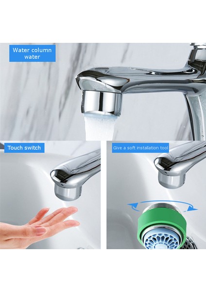 Krom Dokunmatik Kontrol Su Tasarruflu Musluk Vana Havalandırıcılar Mutfak Aksesuarları modelleri