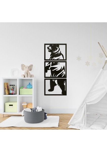 Ahşap Tablo Seti - Ayı