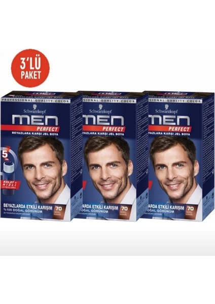 Men Perfect Beyazlara Karşı Jel Boya 3'lü modelleri