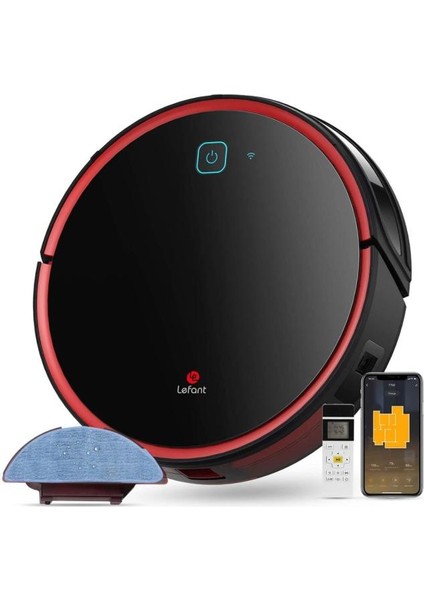 Lefant T700 Robot Elektrikli Süpürge Islak Mopping Wi Fi / Alexa, Süper Sessiz Ince, Kendini Şarj, Sert Zemin ve Düşük Kazık Halı | Elektrikli Süpürgeler