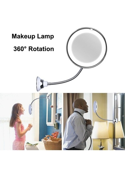 10X Büyüteç LED Ayna 360 Rotasyon Banyo Makyaj Aynası - Beyaz (Yurt Dışından) modelleri