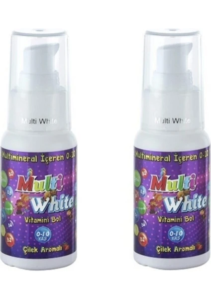 Multi White Çilek Aromalı Çocuk Diş Macunu 50ML x 2 Adet