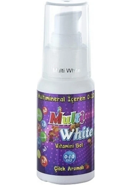 Multi White Çilek Aromalı Çocuk Diş Macunu 50ML x 3 Adet