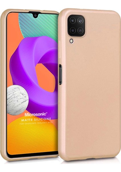 Matte Silicone Samsung Galaxy M32 4g Kılıf Gold