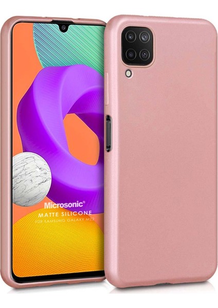 Matte Silicone Samsung Galaxy M32 4g Kılıf Rose Gold