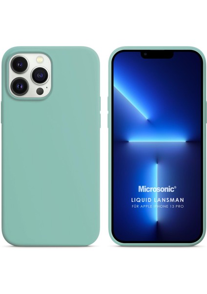 Apple iPhone 13 Pro Kılıf Liquid Lansman Silikon Su Yeşili