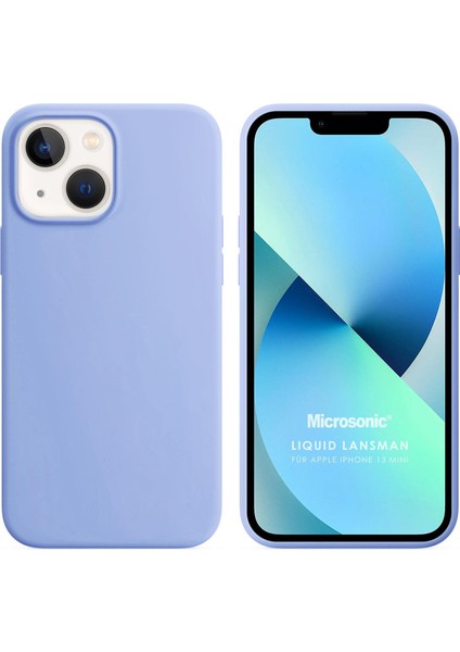 Apple iPhone 13 Mini Kılıf Liquid Lansman Silikon Mavi