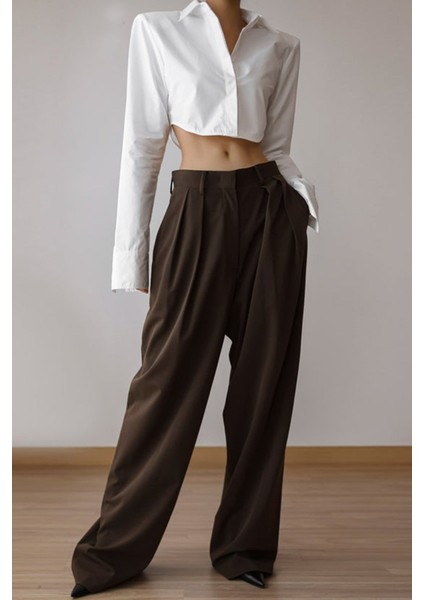 Mad Girls Beyaz Kısa Gömlek MG1382 indirimleri