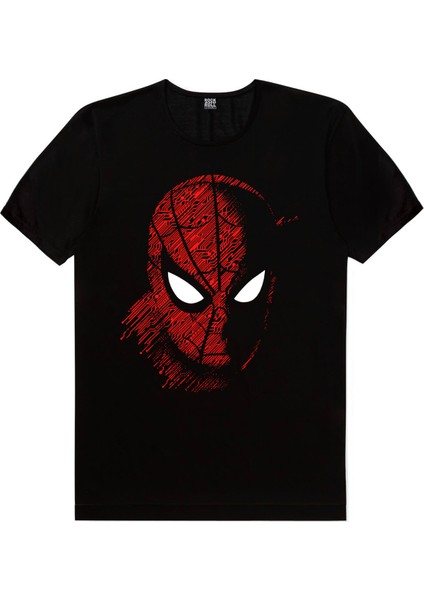 Dijital Örümcek Siyah Kısa Kollu Erkek T-Shirt fiyatları
