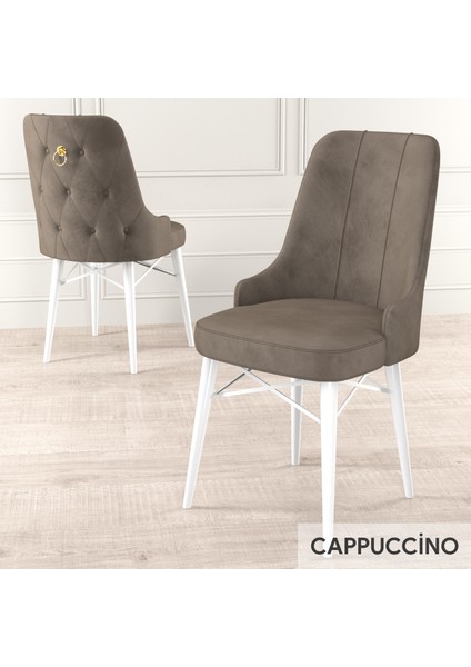 Concept Are Serisi 80 x 132 cm Açılabilir Mdf Masa Beyaz Mutfak Masa Takımı 4 Sandalye