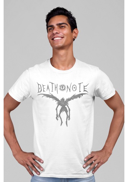 Kanatlı Not Beyaz Kısa Kollu Erkek T-Shirt