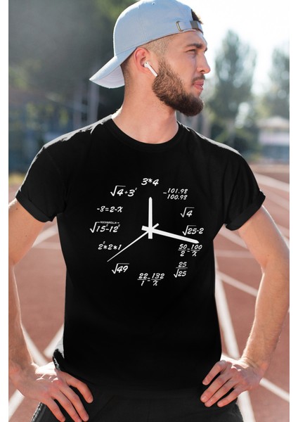 Saat Kaç Siyah Kısa Kollu Erkek T-Shirt