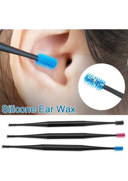 1pc Yumuşak Silikon Kulak Çekme Çift Uçlu Earpick Kulak Wax Küret Remover Kulak Temizleyici Kaşık Spiral Kulak Temiz Aracı Spiral Tasarım (Yurt Dışından) fiyatları